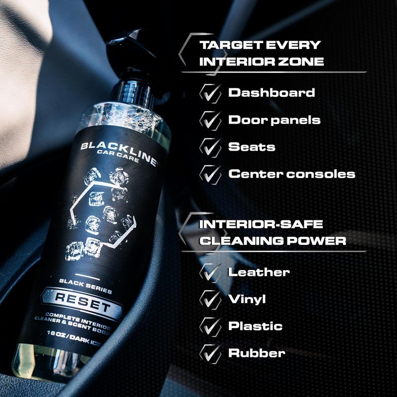 BlackLine Luxury Scented Interior Cleaner Reset Deep Cleans & Deodorizes All Surfaces, pH-Neutral High-Foam Formula, Long-Lasting Premium Fragrance for Car - Image 2